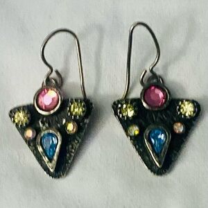 Patricia Locke Vintage triangle dangle earrings